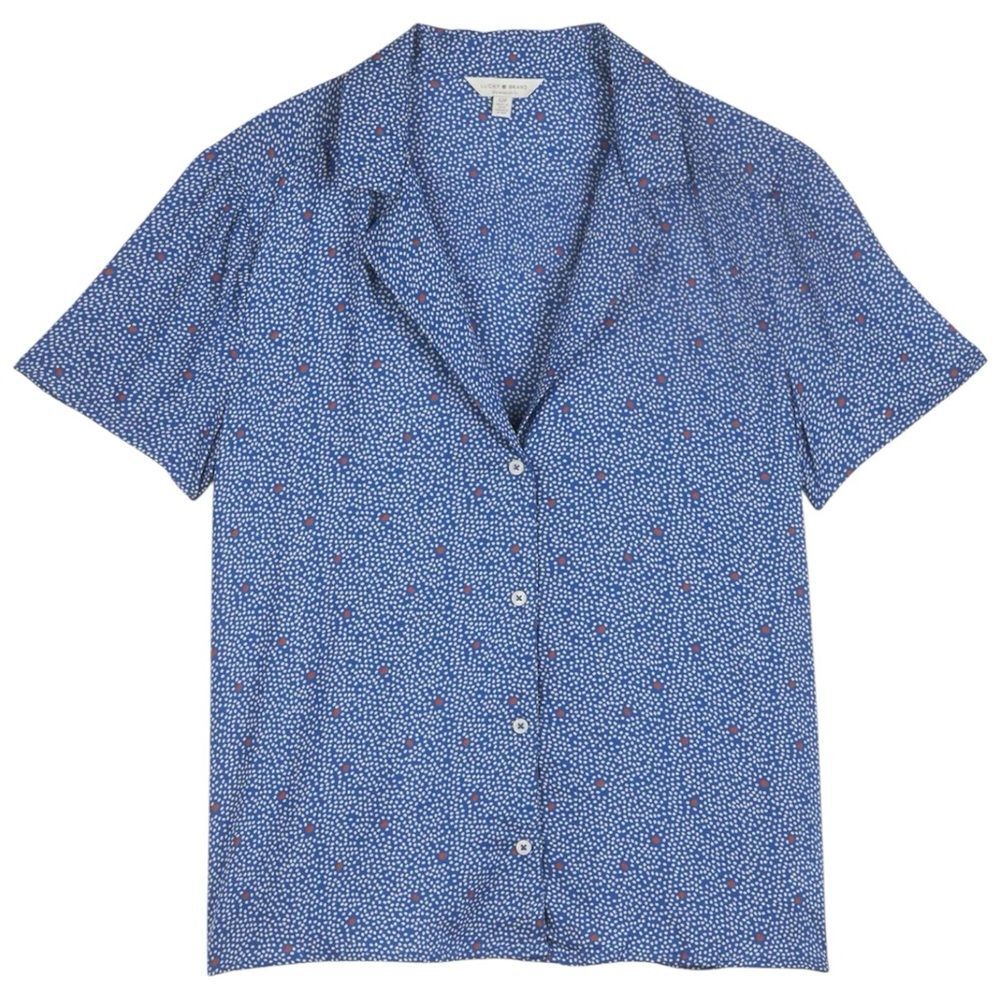 Lucky Brand Blue Polka Dot Brooklyn Button Up Shirt SP